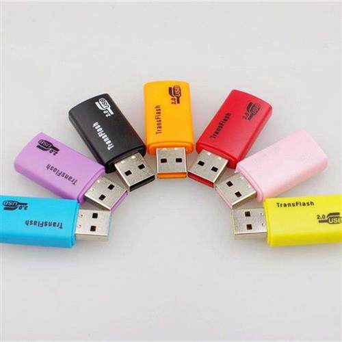 迷你便携式TF卡读卡器 microSD卡读卡器 迷你型TF读卡器