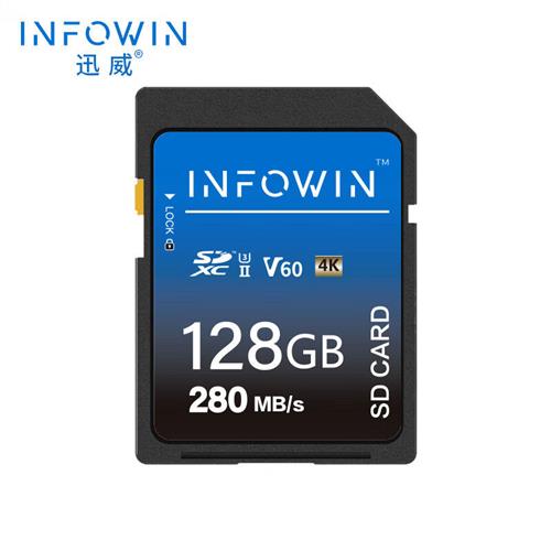 迅威SD存储卡 高速内存卡 闪存卡 相机卡 V60 4K 128G280兆V内存图片