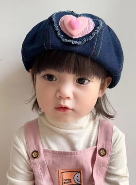 其他牛仔料贝雷帽短帽檐