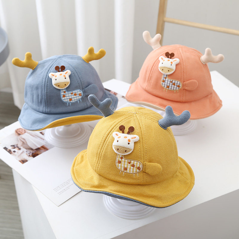 开春婴儿帽子春秋款薄款渔夫帽男童宝宝遮阳防晒婴幼儿童小孩1岁2