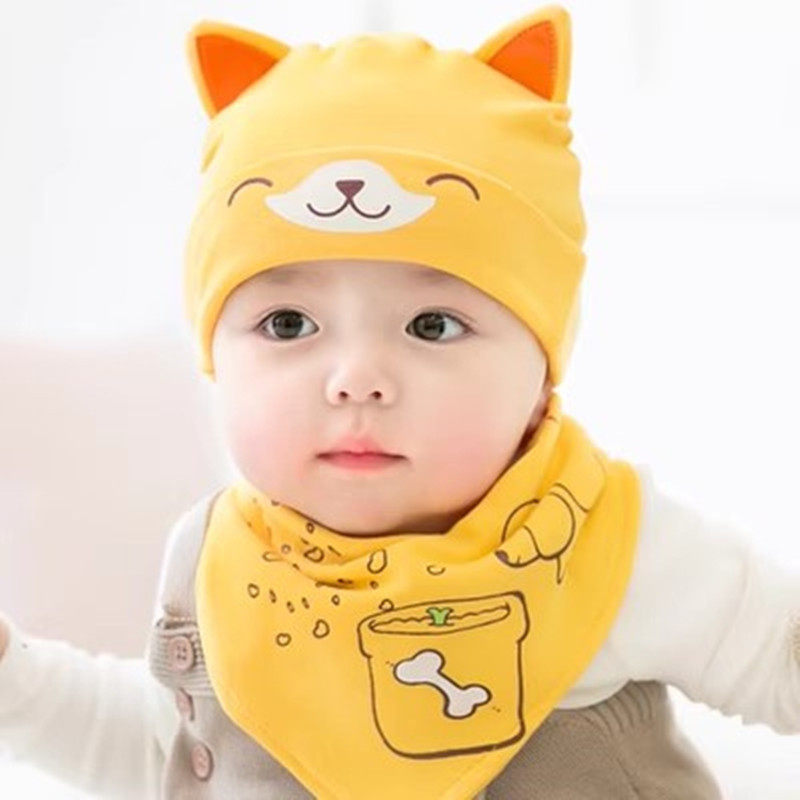 秋冬款3一6个月婴儿帽子秋款男宝秋季秋天可爱0女宝宝2春秋4纯棉5