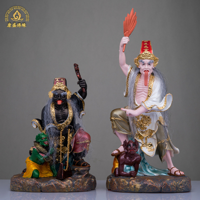 树脂中式七爷八爷神像黑白无常