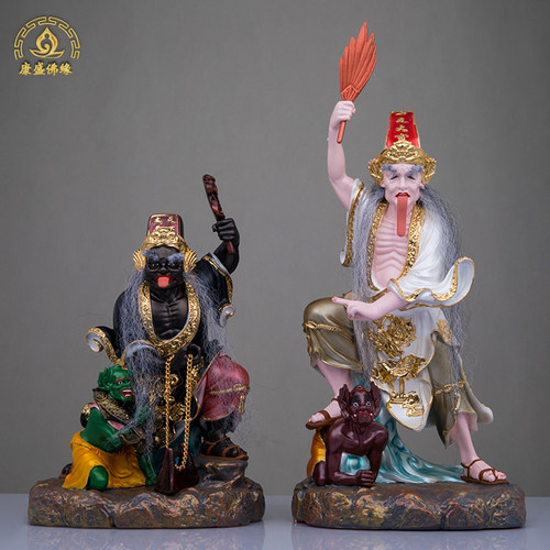 树脂中式七爷八爷神像黑白无常