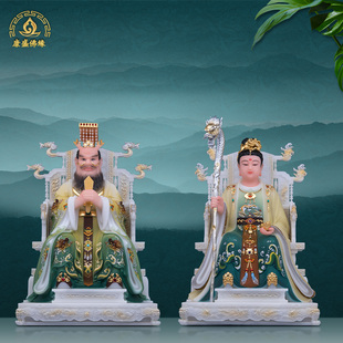 龙王龙母神像汉白玉佛像青衣龙王爷龙母娘娘家用供奉摆件保平安