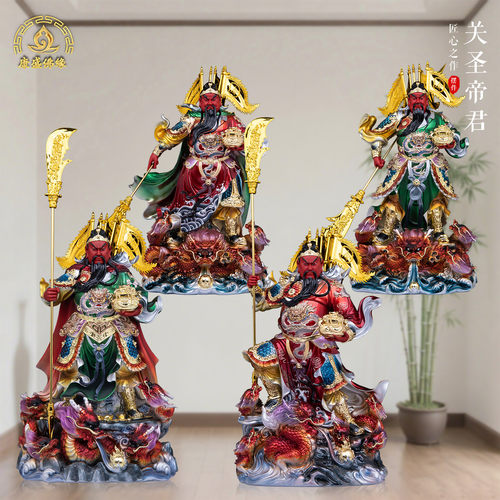 树脂关公神像摆件公司招财装饰品