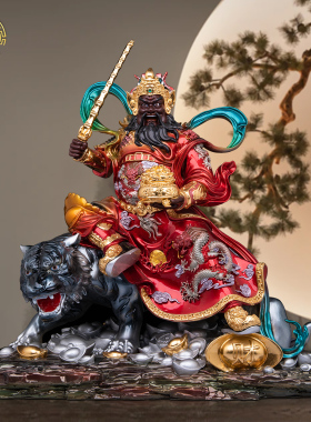 铜武财神赵公明佛像公司招财摆件