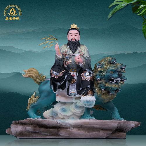 汉白玉九头狮太乙救苦天尊神像