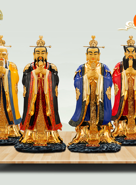 菩慧纯铜复古四大天师神像葛天师