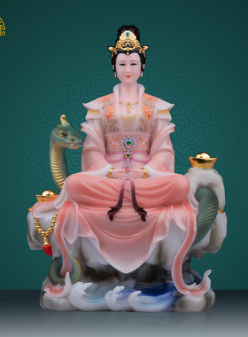 女娲娘娘工艺汉白玉客厅神像