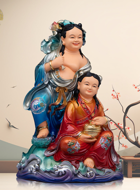 神像树脂中式新婚摆件