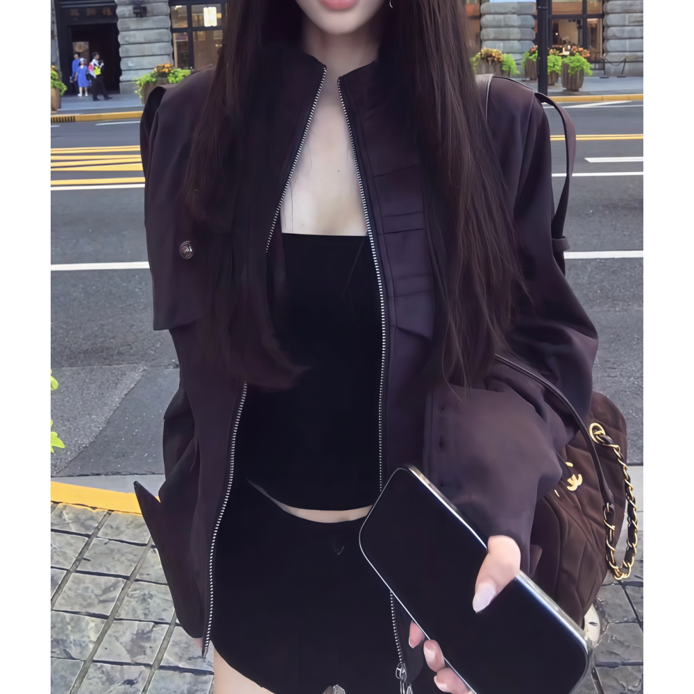 纯欲日常风长袖辣妹外套女款