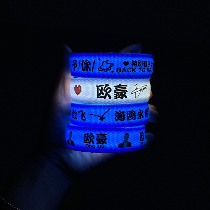欧豪音乐会应援发光手环定制明星周边粉丝物料气氛荧光棒助威道具