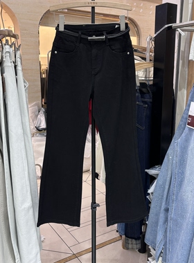 2026早春新款韩版高腰显瘦微喇牛仔裤女百搭喇叭裤长裤子潮37072