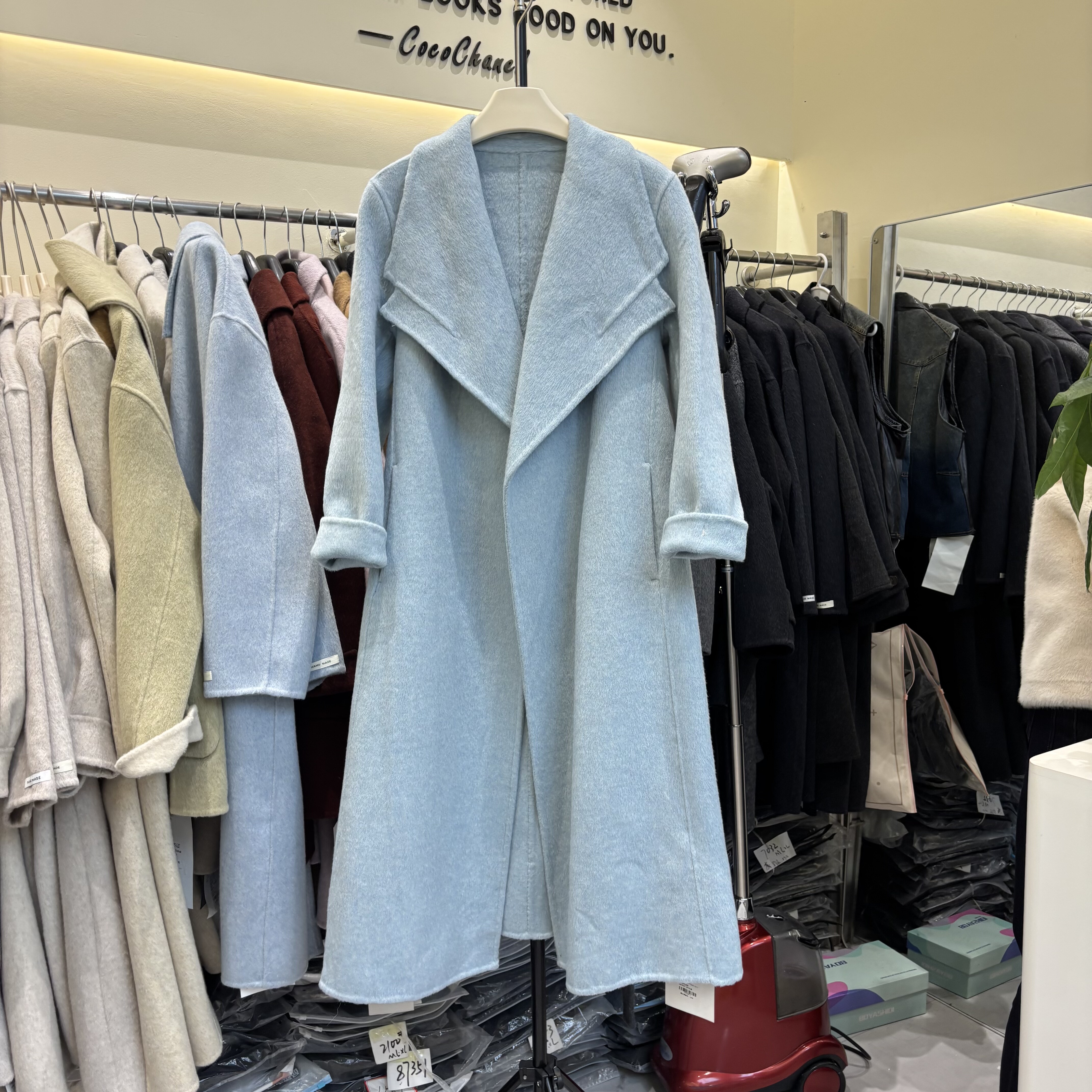 高级感双面羊绒大衣女中长款法式纯欲25秋冬新款宽松羊毛呢子外套