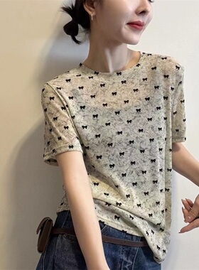 休闲时尚短袖T恤女2026夏季新款宽松显瘦百搭圆领打底衫上衣31807