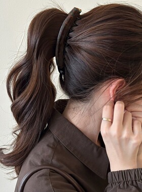 高级感醋酸香蕉夹后脑勺大号发量多马尾夹女生贴片扭扭夹夹子发夹