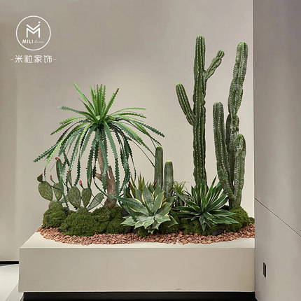 仿真沙漠绿植仙人掌造景组合室内仙人掌剑麻热带沙生植物景观装饰