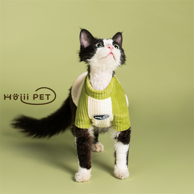 HOiiiPET拼色卫衣德文猫衣服