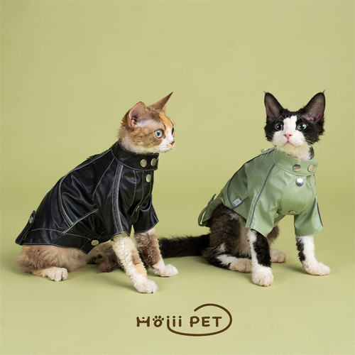 HOiiiPET反光皮衣德文衣服