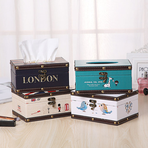 北欧ins美式卡通轻奢餐厅纸巾盒