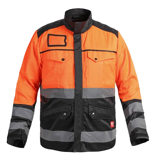 Bauskydd瑞典保世基工作服荧光橙警示高空工装夹克劳保安防户外服