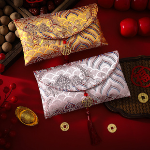 高档布艺2026新款结婚红包万元父母改口费利是封婚礼敬茶专用喜包