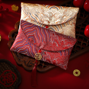 2026中式高档布艺结婚大红包万元父母改口费利是封订婚见面礼喜包