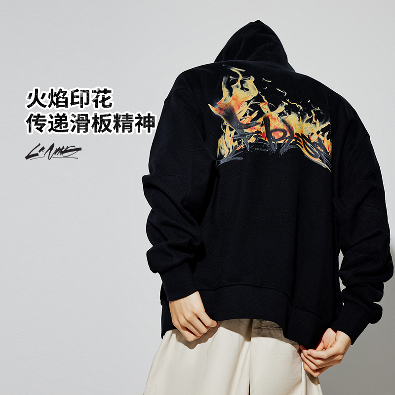 Lining/李宁正品夏季男子滑板系列潮流时尚宽松运动卫衣AWDT725