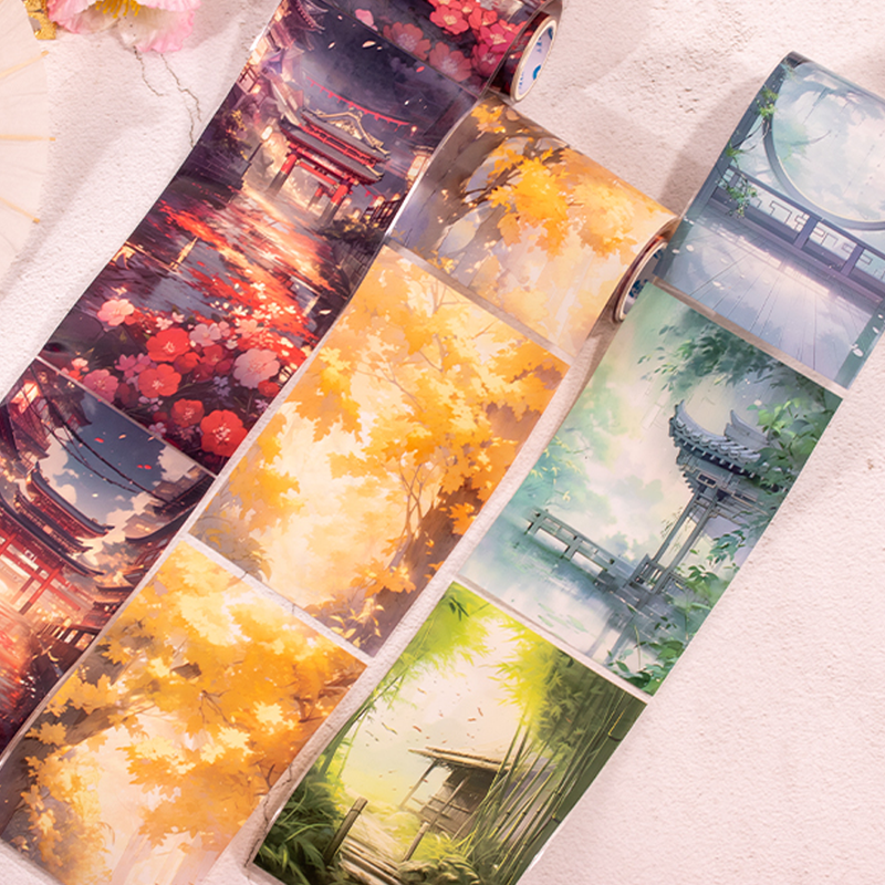 三渡10cm古风大背景PET胶带