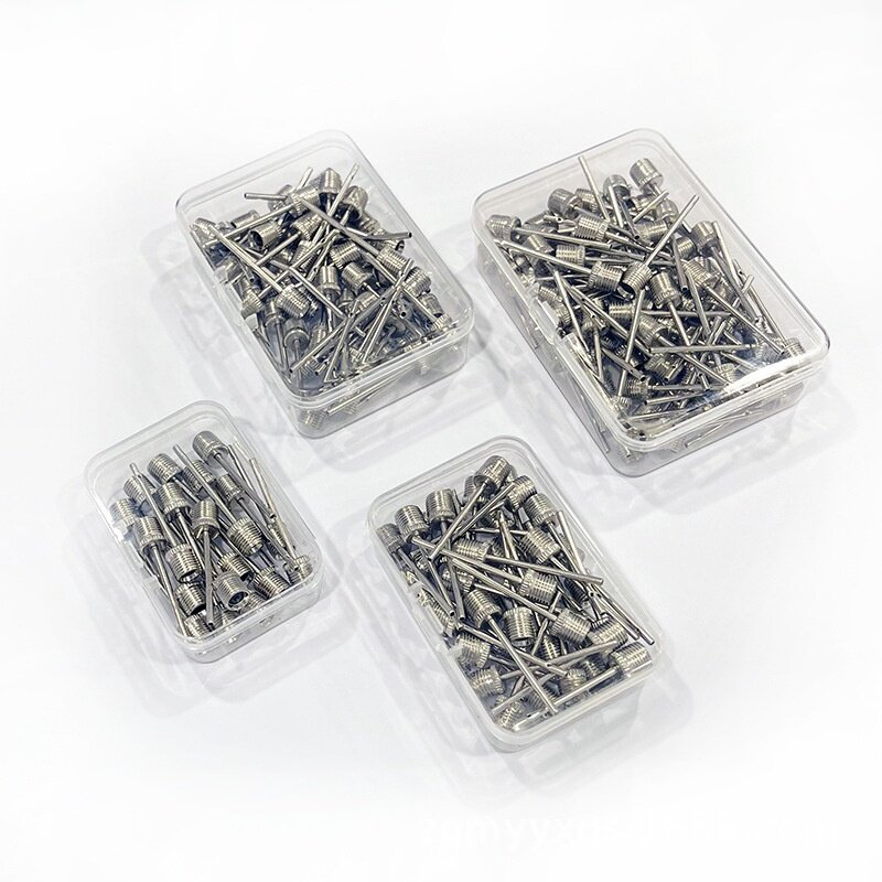 盒装气针便携式打气筒球针篮球足球排球气球不锈钢美式气嘴充针