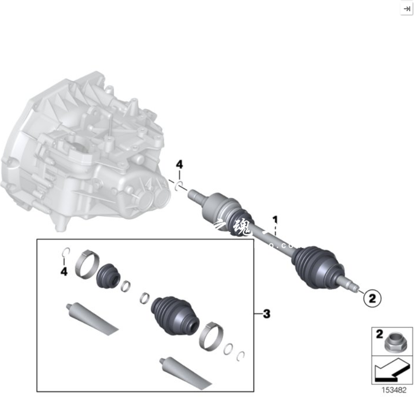 适用于宝马迷你MINI Cooper R55R56R57R58R59 半轴总成  驱动轴