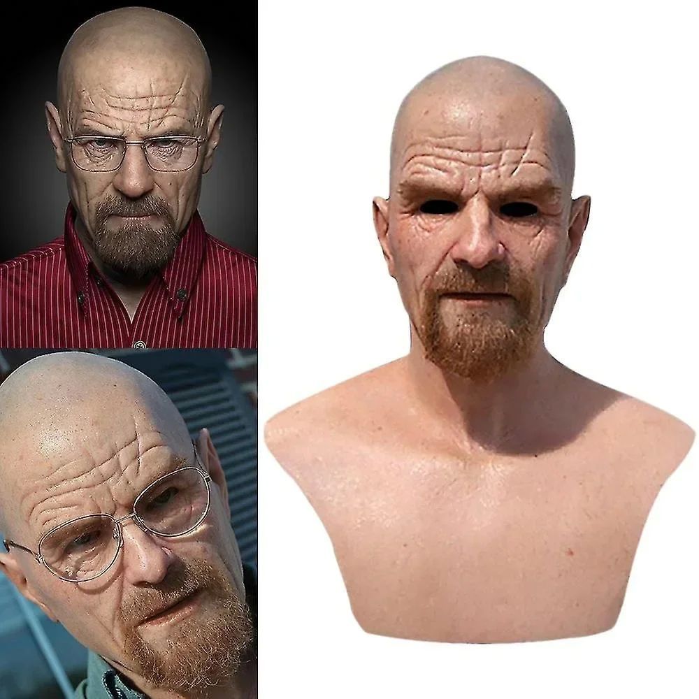 Realistic Bald Old Man Mask Breaking Bad Walter White Mask H