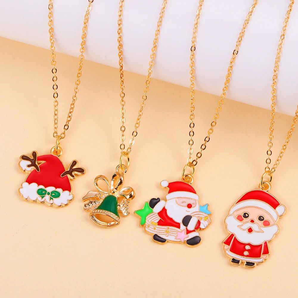 Mixed Styles Cute Santa Claus Snowman Jingle Bell Christmas