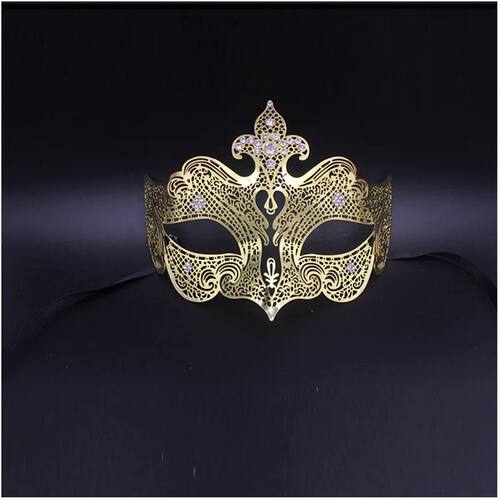 Luxury Metal Crown Party Wedding Masquerade Mask Laser Cut F