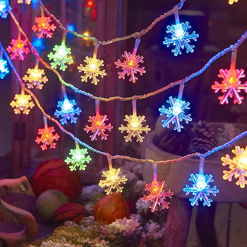 Snowflake LED String Fairy Light Garland Home Christmas Ligh