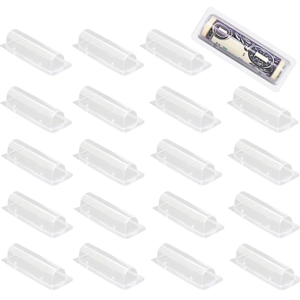 50/100pcs Money Card Holder With Sticker Plastic Dome Lip Ba