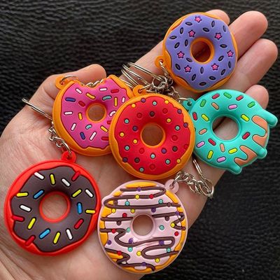 Creative Sweet Donut Keychain Party Favors Kids Food Pendant