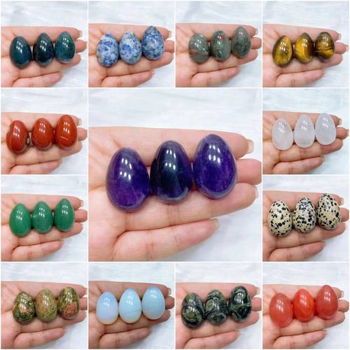 30MM Mini Bird Egg Natural Crystal Carving Energy Healing Yo