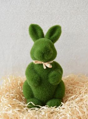 Lovely Rabbit Ornament Cute Easter Decoration Bunny Miniatur