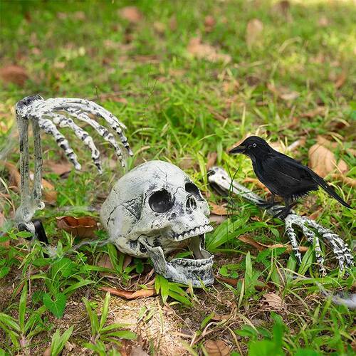 Garden Decoration Holiday Skull Bone Props Ground Breaking H