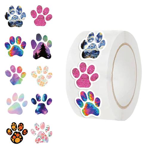 100-500pcs Dog Footprints Mobile Phone Cartoon Cute Girl Hea