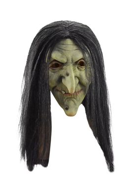 Witch Mask Halloween Scary Horror Costume Old Woman Witch Ma