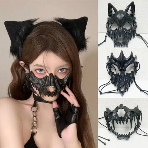 Halloween Demon Mask Cosplay Werewolf Skull Mask Costumes Pa