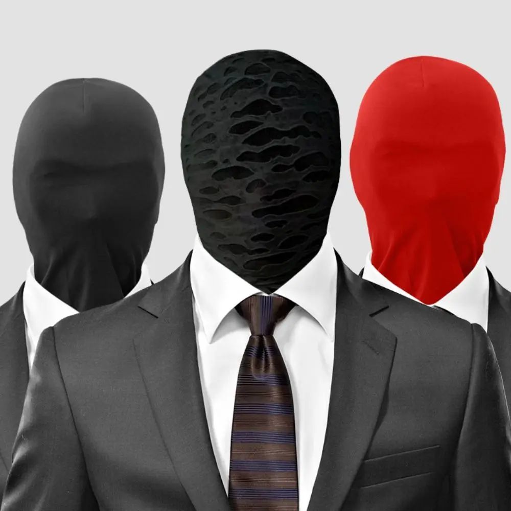 2pcs New Black Cosplay Full Mask Breathable Thin Hood Cospla