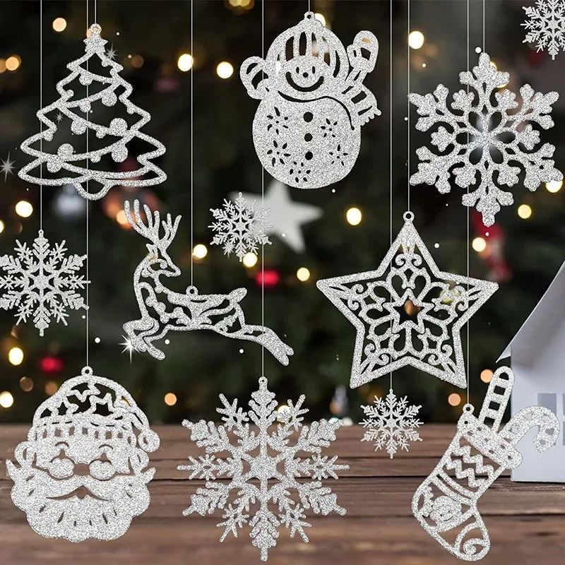 40/20Pcs Christmas Tree Decoration Hanging Ornaments Tree Sn