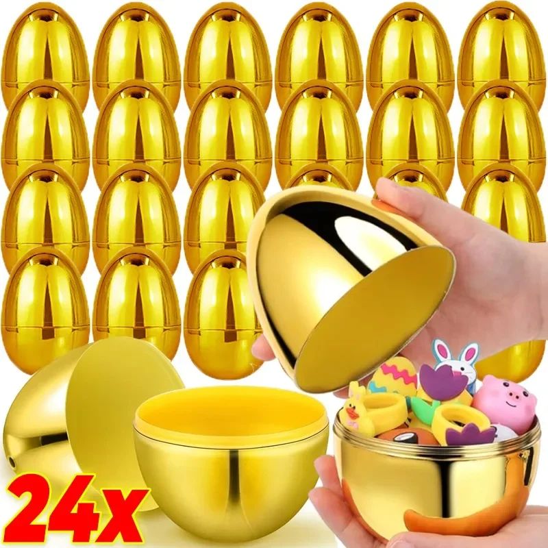 Easter Filling Eggs Golden Easter Decoration Egg Plastic Emp