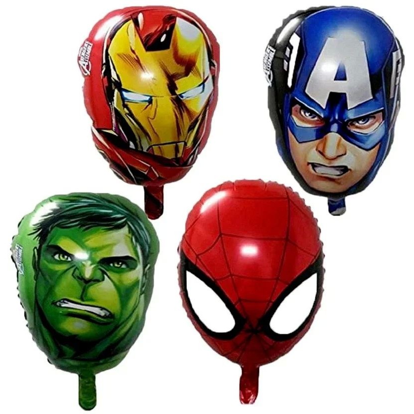 4pcs of Marvel Spiderman Iron Man Captain America Hulk Alumi