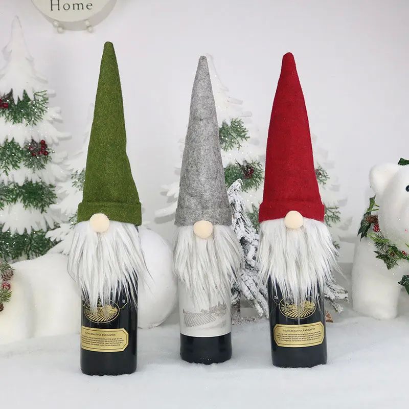 Christmas Wine Bottle Bags Reusable Xmas Champagne Bottle Co