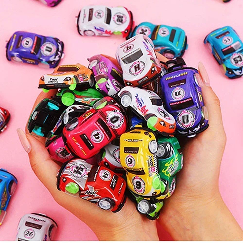 New Popular Small Car Toys 12Pcs Colorful Pull Back Car Game