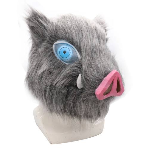 Mask Pig Head Mouth Latex Mask Ball Party Plush Pig Head Cov